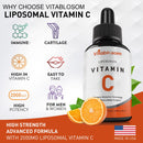 Liposomal Vitamin C 2000mg Liquid for Adults, High Absorption VIT C, Maximize Vitamin C, for Immune System & Antioxidant, 60ML (1 Bottle)
