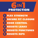 Hefty Ultra Strong 13 Gallon Trash Bags, Tall Kitchen Trash Bags 13 Gallon Size, Drawstring Closure, Continuous Odor Control, White, Clean Burst Scent, 110 Bags