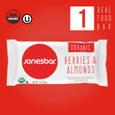 JONESBAR (Dark Chocolate Almond, (12 Count (Pack of 1)), USDA Organic Fruit & Nut Bar, Non-GMO, Kosher, Vegan, Gluten Free, Simple Snack Bar