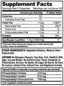 Lekithos 100% All-Natural Sunflower Lecithin Capsules - 120 Count - Rich in Phosphatidyl Choline - Cold Pressed (Solvent Free) - Non-GMO Project Verified - Certified Vegan