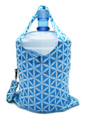 HOLYLUCK set of 3 Reusable Grocery Bags,Heavy Duty Foldable Shopping Bag-sky blue