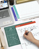 Dynta Legal Pads 8.5 x 11 Writing Notepad, 6 Packs Wide Ruled Letter Pad White Paper, Micro Perforated 45 Sheets/90 Pages (70GSM) Legal Pad for School, College, Office, Business (Rainbow)