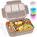 Bento Box Adult Lunch Box, Lunch Containers for Kids Girls Boys with 4 Compartments, Lunchable Food Container with Utensils, Sauce Jar, Muffin Liners, 40 Oz/5 Cup, Microwave & Dishwasher Safe, Navy