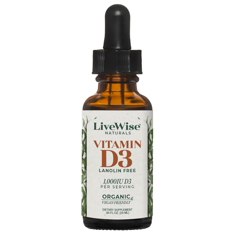 Vitamin D3 with K2 Liquid Drops, All Natural, Non-GMO, 1208iu D3 and 25mcg K2 (mk7) per Serving, Support Your Bones, Immune System and Energy Levels, with or Without Peppermint Oil