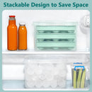 Optish 3 Pack Ice Trays for Freezer, 99 PCS Ice Cube Tray with Lid and Bin, Round Ice Cube Trays for Freezer, Circle Ice Cube Tray for Chilling Drinks