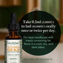 Vitamin D3 with K2 Liquid Drops, All Natural, Non-GMO, 1208iu D3 and 25mcg K2 (mk7) per Serving, Support Your Bones, Immune System and Energy Levels, with or Without Peppermint Oil