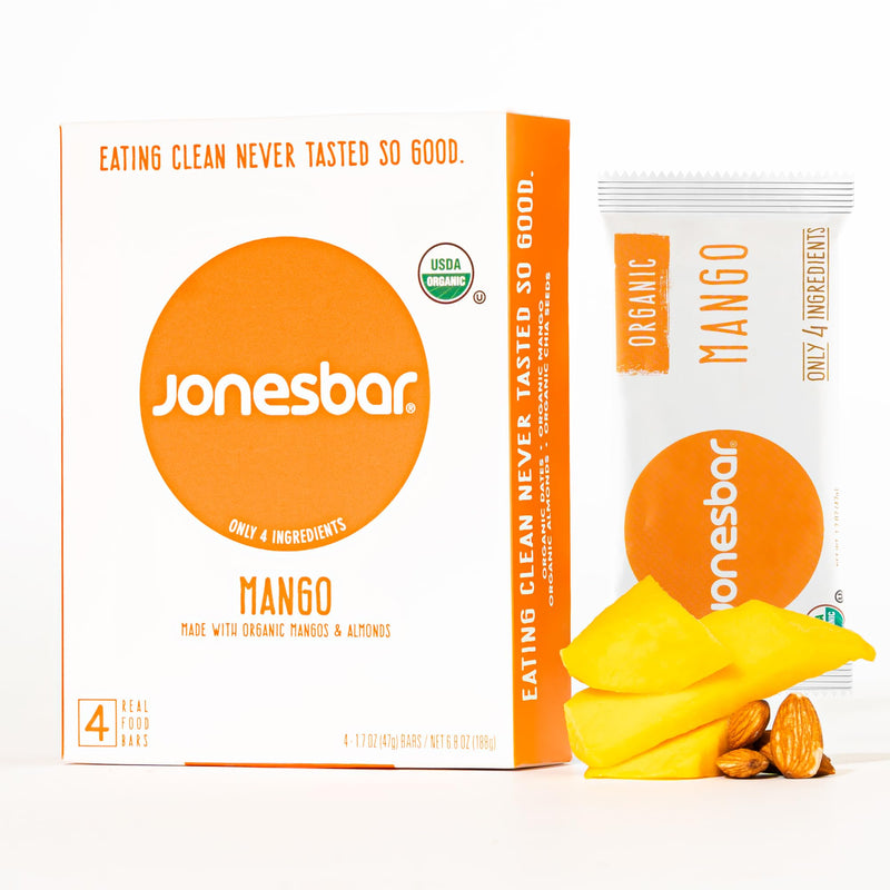 JONESBAR (Variety Pack, 12 Count (Pack of 1)), USDA Organic Fruit & Nut Bar, Non-GMO, Kosher, Vegan, Gluten Free, Simple Snack Bar