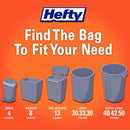Hefty Ultra Strong 13 Gallon Trash Bags, Tall Kitchen Trash Bags 13 Gallon Size, Drawstring Closure, Continuous Odor Control, White, Clean Burst Scent, 110 Bags