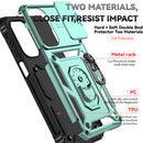 SunStory Compatible with Samsung Galaxy A17 5G Case with HD Screen Protector & Slide Camera Cover & Rotated Ring Kickstand,[Shockproof] Dual Layers Phone Case for Galaxy A17,Red