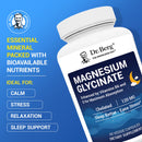 Dr. Berg Magnesium Glycinate with Vitamin D, B6 & Zinc for Stress Relief, Calm, Relaxation, & Good Sleep* - 120 mg Per Magnesium Bisglycinate Capsule - Chelated Magnesium Glycinate - 150 Caps