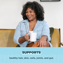 Ancient Nutrition Collagen Powder Protein with Probiotics, Multi Collagen Protein, Unflavored, 60 Servings, Hydrolyzed Collagen Peptides Supports Skin and Gut Health, Joint Supplement, 21.38oz