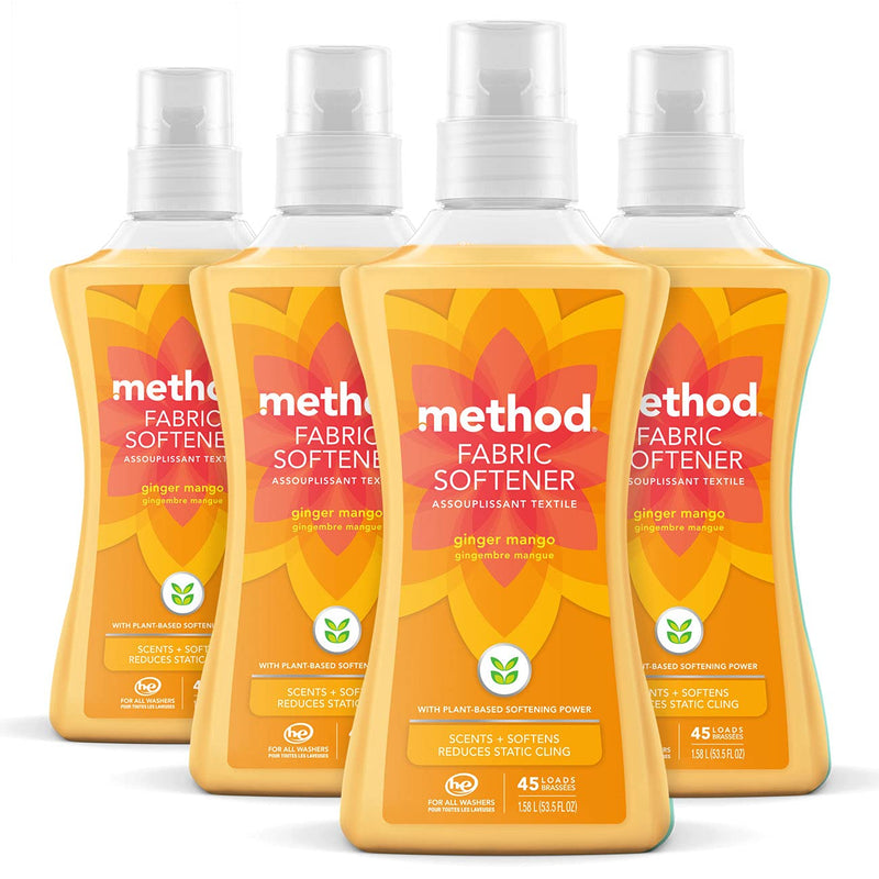 Method Fabric Softener; Ginger Mango; 53.5 Ounces; 45 Loads; 1 pack; Packaging May Vary