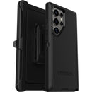 OtterBox Samsung Galaxy S24 Ultra Defender Series Case - BLACK, rugged & durable, with port protection, includes holster clip kickstand