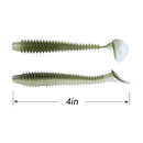 RUNCL Swimbaits Paddle 10/20/30/40PCS, 5/4/3/2 Inchs Paddle Tail, Soft Lure for Trout Crappie Bass, Durable Plastic Bait Swimmer for Saltwater/Freshwater, Fishing Lover's Gift