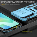 SunStory Compatible with Samsung Galaxy A17 5G Case with HD Screen Protector & Slide Camera Cover & Rotated Ring Kickstand,[Shockproof] Dual Layers Phone Case for Galaxy A17,Red