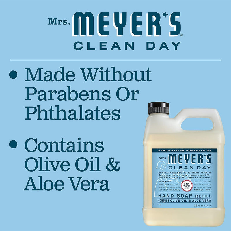 MRS. MEYER'S CLEAN DAY Liquid Hand Soap Refill, Cruelty Free and Biodegradable Formula, Lavender Scent, 33 Fl Oz (Pack of 1)
