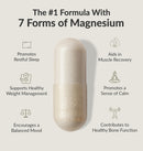 BIOptimizers Magnesium Breakthrough Supplement 4.0-7 Forms of Mg: Glycinate, Malate, Citrate, and More - Natural Support for Sleep and Cognitive Function - 30 Capsules- Calming Vitamins Complex