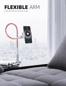 Lamicall Gooseneck Phone Holder for Bed - Cell Phone Mount Clamp Clip, Flexible Long Arm, Overhead Mount for Desk Headboard Bedside, for iPhone 16 Pro Max, 15 Pro Max, 14 Plus, 13 Mini & 4-7" Phone