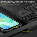 SunStory Compatible with Samsung Galaxy A17 5G Case with HD Screen Protector & Slide Camera Cover & Rotated Ring Kickstand,[Shockproof] Dual Layers Phone Case for Galaxy A17,Red