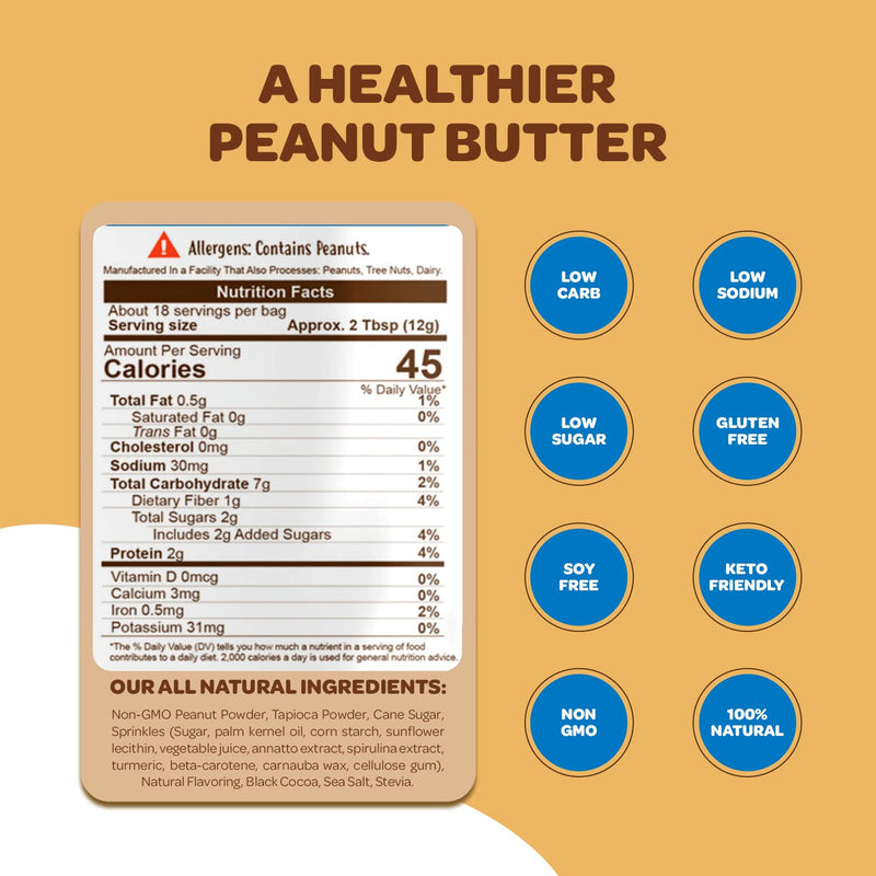 Flavored PB Co. Peanut Butter Powder, Low Carb and Only 45 Calories, All-Natural from US Farms (Mint Chocolate Cookie)