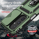 SunStory Compatible with Samsung Galaxy A17 5G Case with HD Screen Protector & Slide Camera Cover & Rotated Ring Kickstand,[Shockproof] Dual Layers Phone Case for Galaxy A17,Red