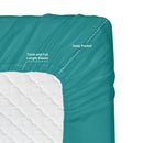 Hearth & Harbor Extra Deep Pocket Sheets - Fits Mattress 18-24 Inches Deep - Extra Deep Pocket Full Size Sets - 6 Piece Full Size - Full - Ice Blue