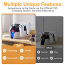 Fenolical PS5 Controller Charger Station with 5V/3A AC Adapter for Dualsense Controller & Edge Controller for PlayStation 5 Storage, PS5 Accessories Charging Station Timer