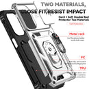 SunStory Compatible with Samsung Galaxy A17 5G Case with HD Screen Protector & Slide Camera Cover & Rotated Ring Kickstand,[Shockproof] Dual Layers Phone Case for Galaxy A17,Red