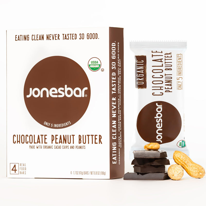 JONESBAR (Variety Pack, 12 Count (Pack of 1)), USDA Organic Fruit & Nut Bar, Non-GMO, Kosher, Vegan, Gluten Free, Simple Snack Bar