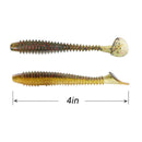 RUNCL Swimbaits Paddle 10/20/30/40PCS, 5/4/3/2 Inchs Paddle Tail, Soft Lure for Trout Crappie Bass, Durable Plastic Bait Swimmer for Saltwater/Freshwater, Fishing Lover's Gift