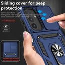 SunStory Compatible with Samsung Galaxy A17 5G Case with HD Screen Protector & Slide Camera Cover & Rotated Ring Kickstand,[Shockproof] Dual Layers Phone Case for Galaxy A17,Red