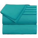 Hearth & Harbor Extra Deep Pocket Sheets - Fits Mattress 18-24 Inches Deep - Extra Deep Pocket Full Size Sets - 6 Piece Full Size - Full - Ice Blue
