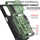 SunStory Compatible with Samsung Galaxy A17 5G Case with HD Screen Protector & Slide Camera Cover & Rotated Ring Kickstand,[Shockproof] Dual Layers Phone Case for Galaxy A17,Red