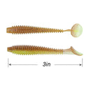 RUNCL Swimbaits Paddle 10/20/30/40PCS, 5/4/3/2 Inchs Paddle Tail, Soft Lure for Trout Crappie Bass, Durable Plastic Bait Swimmer for Saltwater/Freshwater, Fishing Lover's Gift