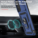 SunStory Compatible with Samsung Galaxy A17 5G Case with HD Screen Protector & Slide Camera Cover & Rotated Ring Kickstand,[Shockproof] Dual Layers Phone Case for Galaxy A17,Red