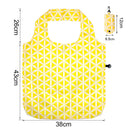 HOLYLUCK set of 3 Reusable Grocery Bags,Heavy Duty Foldable Shopping Bag-sky blue