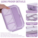 Bento Box Adult Lunch Box, Lunch Containers for Kids Girls Boys with 4 Compartments, Lunchable Food Container with Utensils, Sauce Jar, Muffin Liners, 40 Oz/5 Cup, Microwave & Dishwasher Safe, Navy