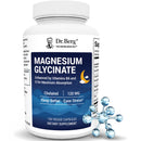Dr. Berg Magnesium Glycinate with Vitamin D, B6 & Zinc for Stress Relief, Calm, Relaxation, & Good Sleep* - 120 mg Per Magnesium Bisglycinate Capsule - Chelated Magnesium Glycinate - 150 Caps