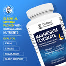 Dr. Berg Magnesium Glycinate with Vitamin D, B6 & Zinc for Stress Relief, Calm, Relaxation, & Good Sleep* - 120 mg Per Magnesium Bisglycinate Capsule - Chelated Magnesium Glycinate - 150 Caps
