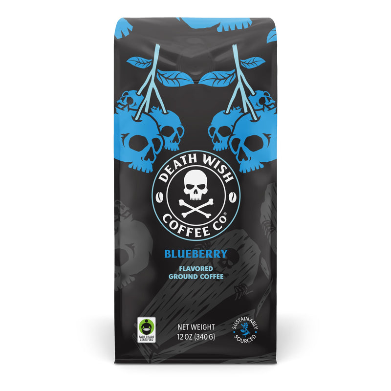 Death Wish Coffee Co., Organic and Fair Trade Dark Roast Ground Coffee, 16 oz