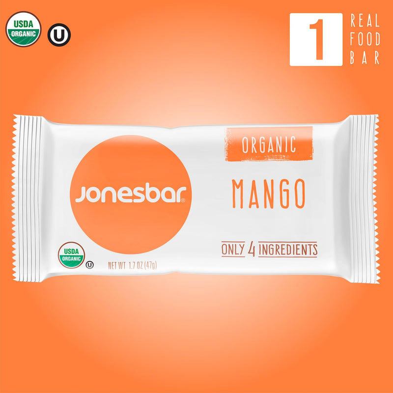JONESBAR (Variety Pack, 12 Count (Pack of 1)), USDA Organic Fruit & Nut Bar, Non-GMO, Kosher, Vegan, Gluten Free, Simple Snack Bar