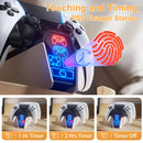 Fenolical PS5 Controller Charger Station with 5V/3A AC Adapter for Dualsense Controller & Edge Controller for PlayStation 5 Storage, PS5 Accessories Charging Station Timer