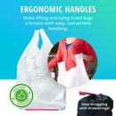 Hippo Sak - Plant Based Tall Kitchen Garbage Bags with Ergonomic Handles - 13 Gallon Trash Bags - Recyclable & Eco Friendly - Super Strong and Leak Proof Tall Kitchen Trash Bags (90 Count)
