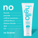 Hello Antiplaque Toothpaste, Fluoride Free for Teeth Whitening with Natural Peppermint Flavor and Tea Tree Oil, Peroxide Free, Gluten Free, SLS Free, 3 Pack, 4.7 OZ Tubes