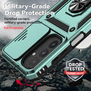 SunStory Compatible with Samsung Galaxy A17 5G Case with HD Screen Protector & Slide Camera Cover & Rotated Ring Kickstand,[Shockproof] Dual Layers Phone Case for Galaxy A17,Red