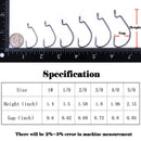 FishTrip EWG Hooks for Bass Fishing-50pcs Offset Worm Hook Texas Rig Hooks for Freshwater Saltwater Size 1/0