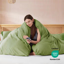 Nestl Twin Duvet Cover - Soft Double Brushed Light Grey Duvet Cover Twin/Twin XL, 2 Piece, with Button Closure, Duvet Cover 68x90 inches