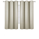 LEMOMO Blackout Curtains 52 x 84 inch/Black Set of 2 Panels/Thermal Insulated Room Darkening Bedroom Curtains