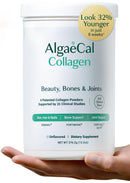 ALGAECAL Collagen: 4 Clinically-Supported Peptides VERISOL®, FORTIGEL®, UC-II®, FORTIBONE®, Anti-Aging Hydrolyzed Collagen Powder, 30 Servings, Made in USA