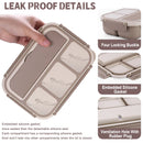 Bento Box Adult Lunch Box, Lunch Containers for Kids Girls Boys with 4 Compartments, Lunchable Food Container with Utensils, Sauce Jar, Muffin Liners, 40 Oz/5 Cup, Microwave & Dishwasher Safe, Navy